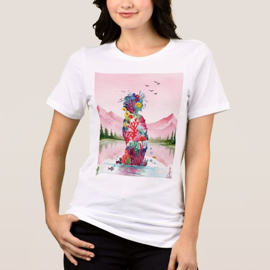 Surreal landscape Tri-Blend shirt (Vorderseite)