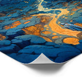 Surreal Landschaft Burg Fantasy Kunst, Dichtung un Poster (Ecke)