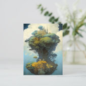 Surreal Landschaft Burg Fantasy Kunst, Dichtung un Postkarte (Stehend Vorderseite)