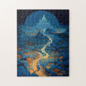 Surreal Landschaft Burg Fantasy Kunst, Dichtung un Puzzle (Vertikal)