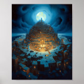 Surreal Landscity Fantasy Art Poster (Vorne)
