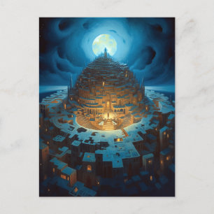 Surreal Landscity Fantasy Art Postkarte