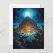 Surreal Landscity Fantasy Art Postkarte (Vorne/Hinten)
