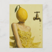Surreal Lemon Lady Postkarte (Vorderseite)