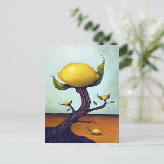 Surreal Lemon Tree Postkarte (Stehend Vorderseite)