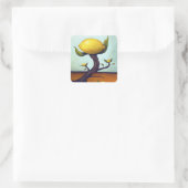 Surreal Lemon Tree Quadratischer Aufkleber (Tasche)
