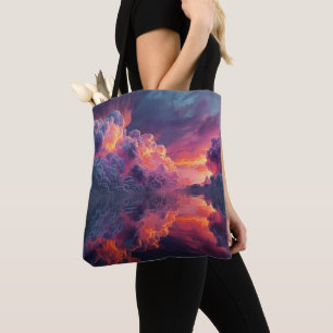 Surreal leuchtende Wolken des Sonnenuntergangs, ge Tasche