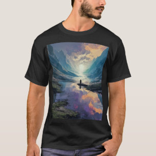 Surreal Lila & Blue Meditation Dreamscape T-Shirt