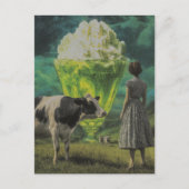 Surreal Limone Yummy-Wüste in der Milchweide Postkarte (Vorderseite)