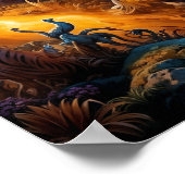 Surreal Lion Safari Poster (Ecke)