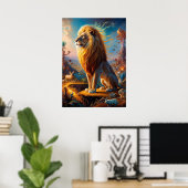 Surreal Lion Safari Poster (Heimbüro)