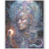 Surreal Man Visionary Art Aufkleber (Vorderseite)