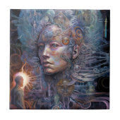 Surreal Man Visionary Art Fliese (Vorderseite)