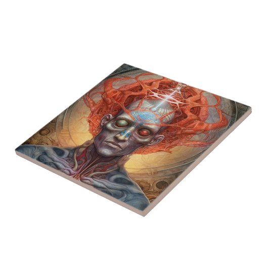 Surreal Man Visionary Art Fliese (Seite)