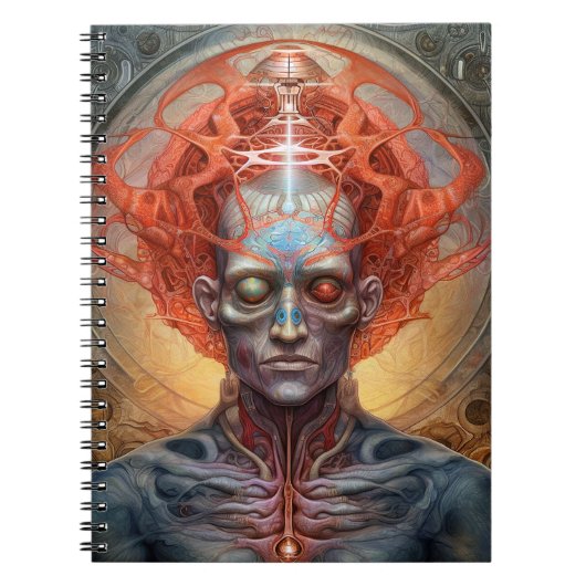 Surreal Man Visionary Art Notizblock (Vorderseite)
