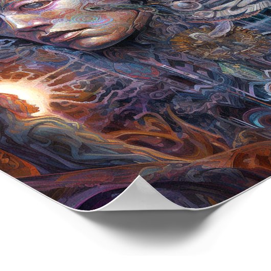 Surreal Man Visionary Art Poster (Ecke)