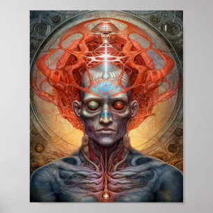 Surreal Man Visionary Art Poster