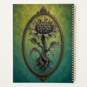 Surreal Many Faces Flower Notebook Planer (Rückseite)