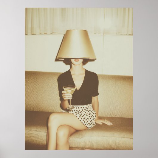 Surreal Martini Mood Portrait Poster (Vorne)