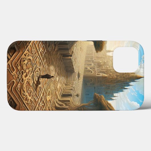 Surreal Maze Burg Fantastische Bergwelten Case-Mate iPhone Hülle (Rückseite (Horizontal))