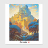 Surreal Maze City Aufkleber (Blatt)