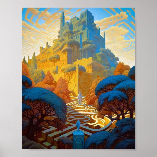 Surreal Maze City Poster (Vorne)