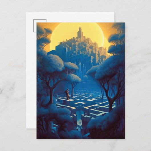 Surreal Maze City Postkarte (Vorne/Hinten)