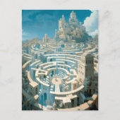 Surreal Maze City Postkarte (Vorderseite)