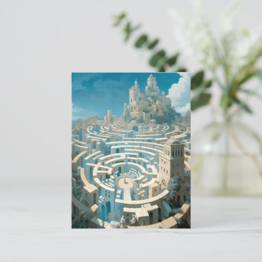 Surreal Maze City Postkarte (Stehend Vorderseite)