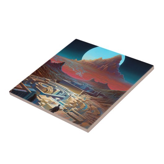 Surreal Maze Landscape Fliese (Seite)