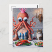 Surreal Meeresfrüchte Postkarte (Vorne/Hinten)