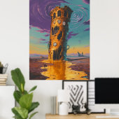 Surreal Melchuhr Turm in traumhafter Landschaft Poster (Heimbüro)