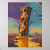 Surreal Melchuhr Turm in traumhafter Landschaft Poster (Vorne)