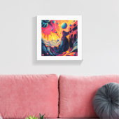 Surreal Meltdown Wurfkissen Leinwanddruck (Insitu (Wohnzimmer))