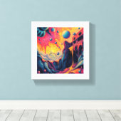 Surreal Meltdown Wurfkissen Leinwanddruck (Insitu (Holzboden))