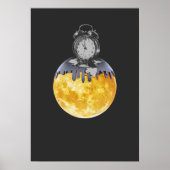Surreal Melting Clock Sun | Abstract Time  Poster (Vorne)