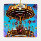 Surreal Merry-Go-Round Keramikornament (Rückseite)
