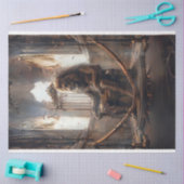 Surreal Metal Kaiser Lion Throne Decoupage Seidenpapier (Basteln)