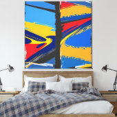 Surreal Mindscape: City within a Woman's Head Leinwanddruck (Insitu (Schlafzimmer))