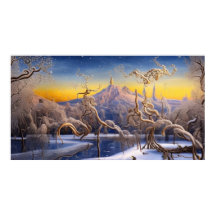 Surreal Moderne Abstrakte Winterlandschaft
