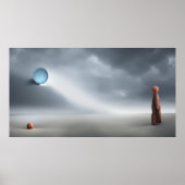 Surreal Moderne geometrische Formen Wüstenkreise Poster (Vorne)