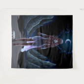 Surreal Moonlight Girl Wandteppich (Vorderseite (Horizontal))