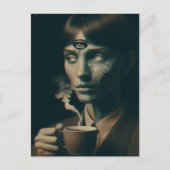 Surreal Morgenkaffee Postkarte (Vorderseite)