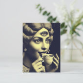 Surreal Morgenkaffee Postkarte (Stehend Vorderseite)