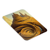 Surreal Mountain City Fantasy Art Magnet (Rechte Seite)