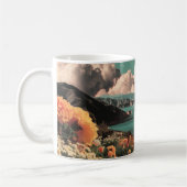 Surreal Mountain Landscape with Planets and Clouds Kaffeetasse (Links)