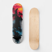 Surreal Mountain Reflection - Bold Blending Design Skateboard (Vorderseite)