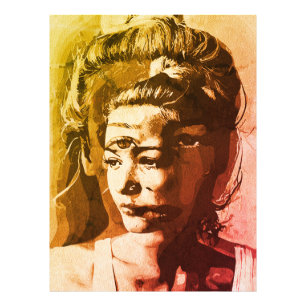 Surreal Multi-Mit Augen Portrait - Abstrakt Psyche Fotodruck
