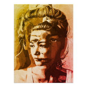 Surreal Multi-Mit Augen Portrait - Abstrakt Psyche Poster