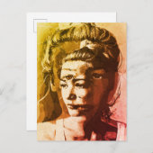 Surreal Multi-Mit Augen Portrait - Abstrakt Psyche Postkarte (Vorne/Hinten)